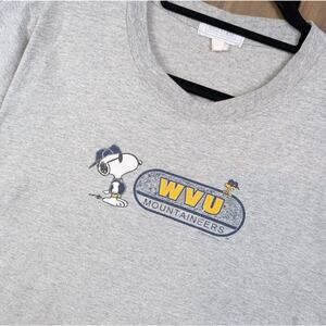 Snoopy Woodstock Joe Cool West Virginia University Vintage Y2K Top T-shirt Small